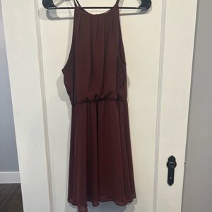 Maroon chiffon dress